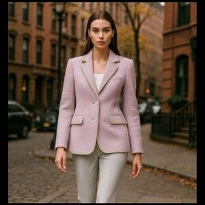 7 for All Mankind Lilac Tweed Blazer Size Small